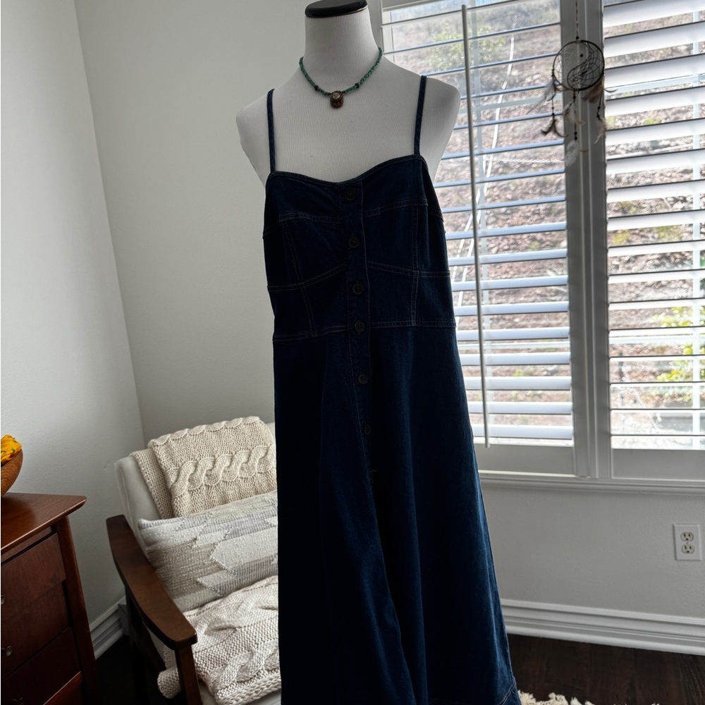 Target Women's Dark Wash Denim Midi Dress